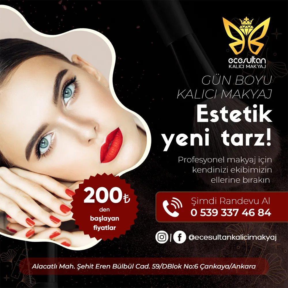 Ece Sultan Kalıcı Makyaj Reklamı